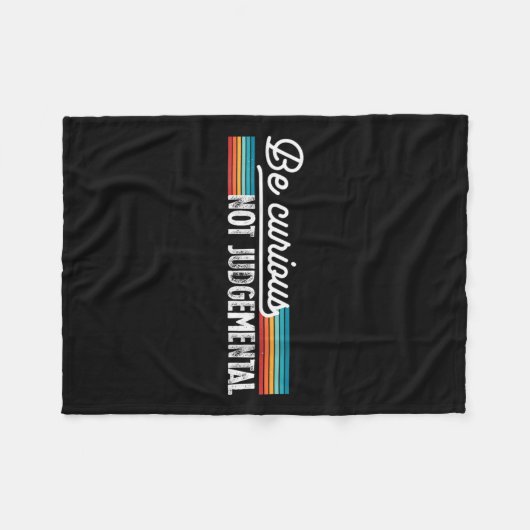 Womens Be Curious Not Judgemental Motivation Insra Fleece Deken (Voorkant (Horizontaal))