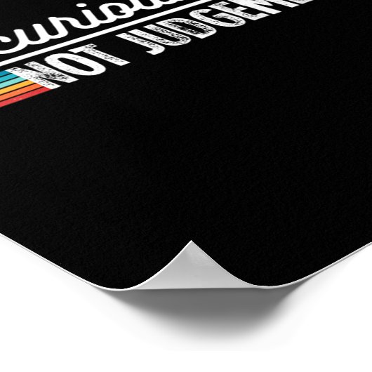 Womens Be Curious Not Judgemental Motivation Insra Poster (Hoek)