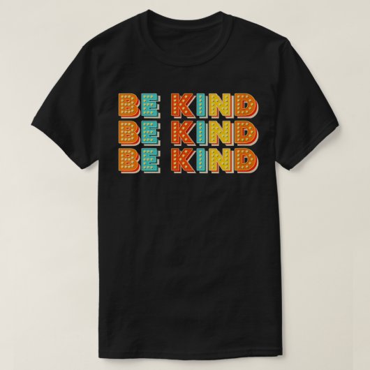 Womens Be Kind Letter Print in Lights VNeck T-shirt (Design voorkant)