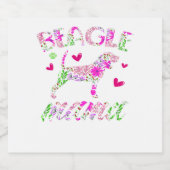 Womens Beagle Mam Funny Beagle Mama Hondenliefhebb Sparkling Wijnetiket (Enkel label)