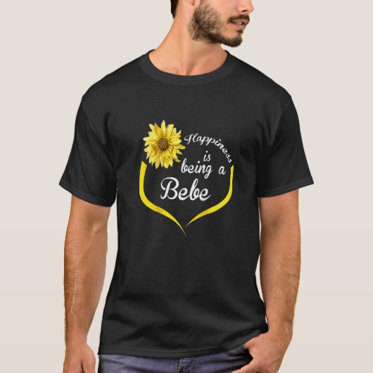 Womens Bebe Happiness Is Being A Bebe Raglan T-shirt (Voorkant)