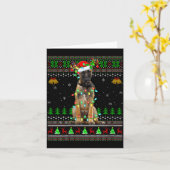 Womens Belgian Malinois Dog Ugly Christmas Sweater Kaart (Gele Bloem)