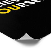 Womens Believe In Yourself Motivation Quote V-neck Poster (Hoek)