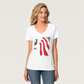 Women's Bella Canvas Jersey V-Neck T-Shirt (Voorkant volledig)