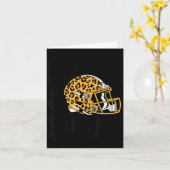 Women's Bend & Snap Leopard Print Helmet Footb Kaart (Gele Bloem)