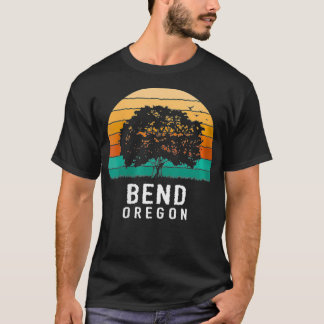Womens Bend Sunset Oregon Souvenir VNeck T-shirt