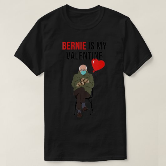 Womens Bernie is my Valentine Funny Bernie Sanders T-shirt (Design voorkant)