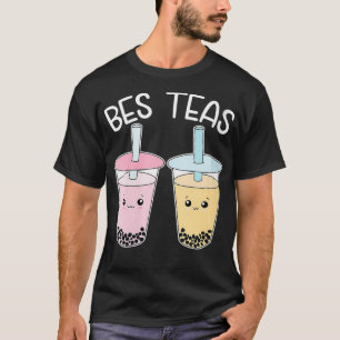 Womens Bes Teas Besties Bubble Tea Schattige Boba T-shirt