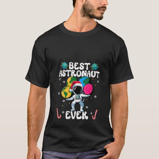 Womens Best Astronaut Ever Christmas Basketball Ca T-shirt (Voorkant)
