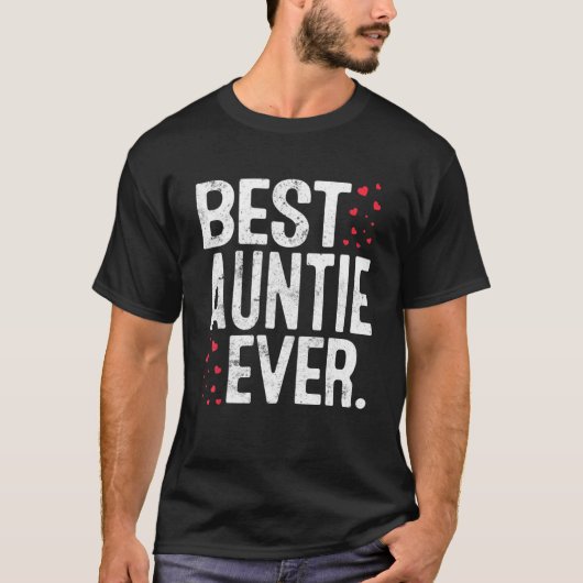 Womens Best Auntie Ever Cute Auntie Lover Valentin T-shirt (Voorkant)