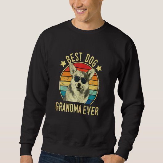 Womens Best Dog Grandma Ever Cardigan Welsh Corgi  Trui (Voorkant)