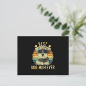 Womens Best Dog Mam Ever Miniature Schnauzer Aankondigingskaart (Staand voorkant)