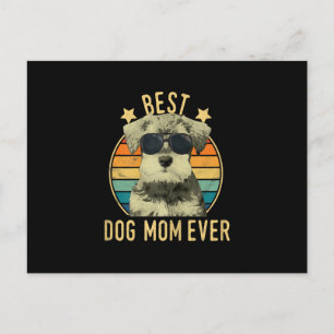 Womens Best Dog Mam Ever Miniature Schnauzer Briefkaart