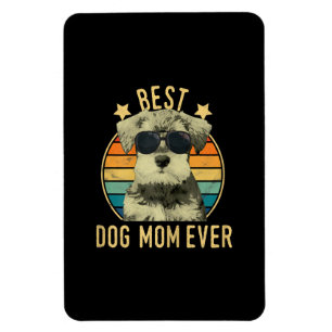 Womens Best Dog Mam Ever Miniature Schnauzer Magneet