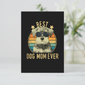 Womens Best Dog Mam Ever Miniature Schnauzer RSVP Kaartje (Staand voorkant)