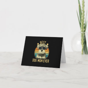 Womens Best Dog Mam ooit Miniature Schnauzer Bedankkaart