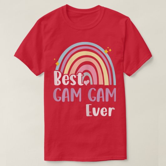 Womens Best Gam Ever Boho Rainbow Funny Moeder T-shirt (Design voorkant)