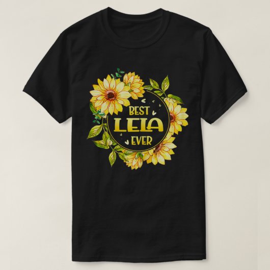 Womens Best Lela Ever Sunflower Lela Moederdag T-shirt (Design voorkant)