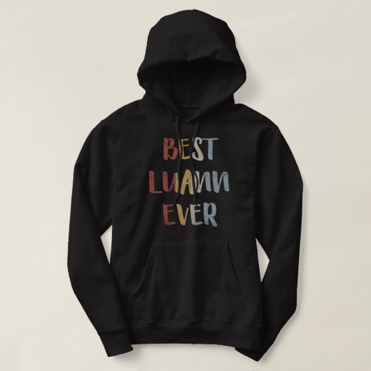 Womens Best Luann Ever Retro  Voornaam Gi Hoodie (Design voorkant)