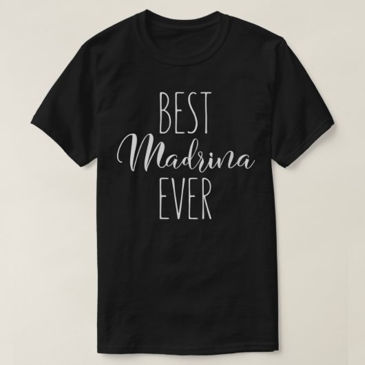 Womens Best Madrina Ever Spain Godmoeder Funny L T-shirt (Design voorkant)