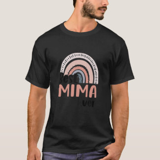 Womens Best Mima Ever Funny Mother's Day Boho Rain T-shirt