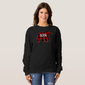 Womens Betsy Beer Custom Red Buffalo Play Christm Trui (Voorkant volledig)