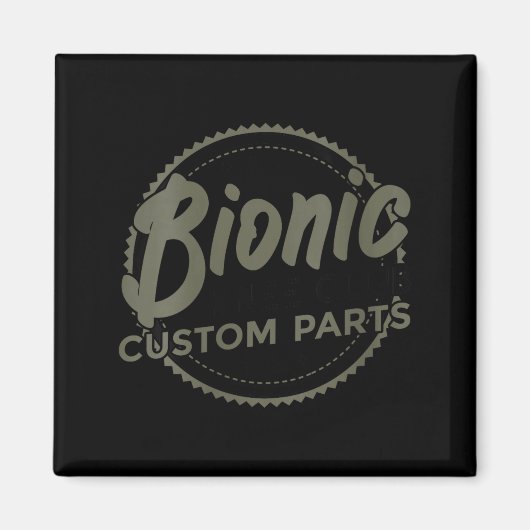 Womens Bionic Knee Club Parts Funny Knee Replaceme Magneet (Voorkant)