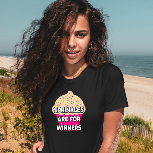 WOMENS BIRTHDAY SPRINKLES CUPCAKE FUNNY T-SHIRTS