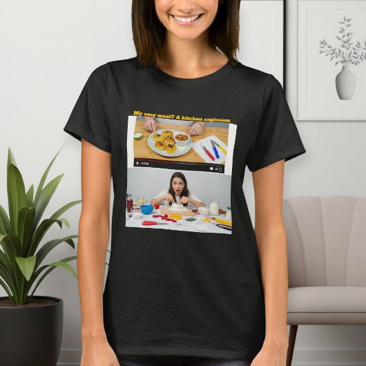 Women's Black Cooking: Reality vs. Expectation  T-shirt