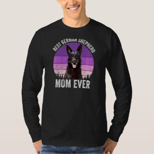 Womens Black German Shepherd Mam Dog Owne T-shirt