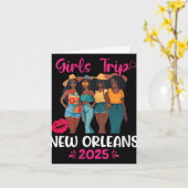 Womens Black Girls Trip New Orleans 2025 Vacation  Kaart (Gele Bloem)