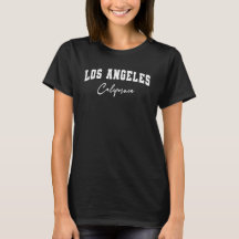 Women's Black Los Angeles, California T-Shirt
