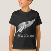 Womens Black New Zealand Fern Shirt Mens Black Pro (Voorkant)
