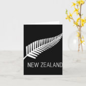 Womens Black New Zealand Fern Shirt Mens Black Pro Kaart (Gele Bloem)