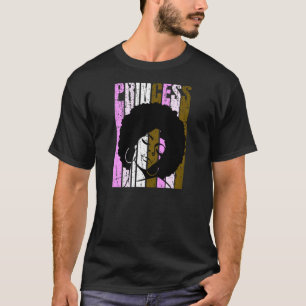 Womens Black Princess African American Proud Black T-shirt