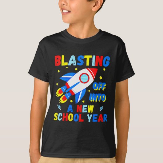 Womens Blasting Off Into A New School Year Cute Ro T-shirt (Voorkant)