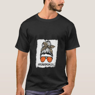 Womens Bleaching Basketball Bonus Mam Leopard Mess T-shirt