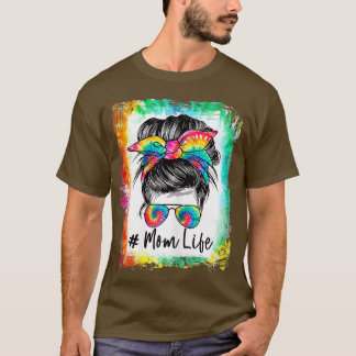 Womens Bleaching Mam Life Messine Bun Hair Sunbril T-shirt