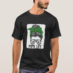Womens Bleked Soccer Mimi Messy Bun Mam Mot T-shirt