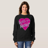 Womens Bless Your Little Heart Southern Saying Fun Trui (Voorkant volledig)