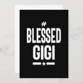 Womens Blessed Gigi Grandma Gift Kaart (Voorkant / Achterkant)
