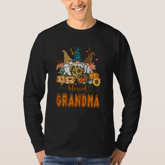 Womens Blessed Grandma Women's Trendy Fall Catmom  T-shirt (Voorkant)