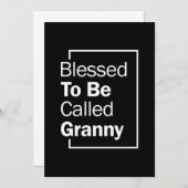 Womens Blessed Granny Grandma Gift Kaart (Voorkant / Achterkant)