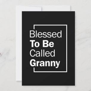 Womens Blessed Granny Grandma Gift Kaart