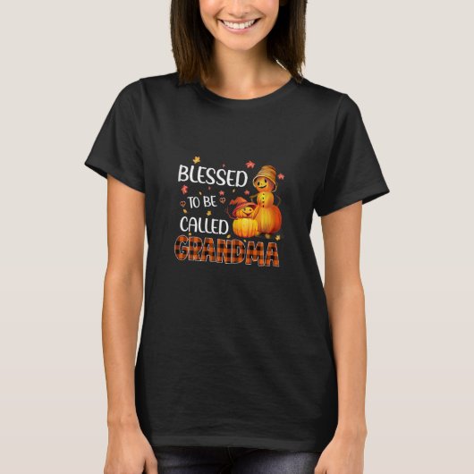 Womens Blessed To Be Called Grandma Halloween T-shirt (Voorkant)