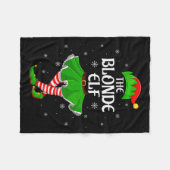 Womens Blonde Elf Christmas Family Girls Women Elf Fleece Deken (Voorkant (Horizontaal))