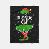 Womens Blonde Elf Christmas Family Girls Women Elf Fleece Deken (Voorkant)