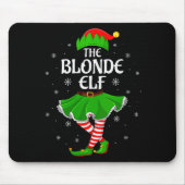 Womens Blonde Elf Christmas Family Girls Women Elf Muismat (Voorkant)