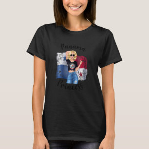 Womens Blonde Panama Princess Cute Panamanian T-shirt