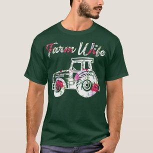 Womens Boerderij Wife Farmer Farmer Tractor Farmer T-shirt